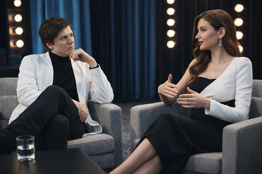 На записи интервью